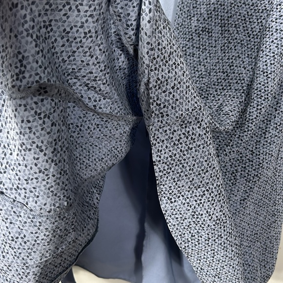 Rebecca Taylor Blue Silk V-neck Relaxed Fit Midi Dress size 6 - Picture 13 of 15